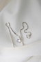 Heliophilia Silver Pendientes de Plata de Ley 925 con Diseño enhebrador